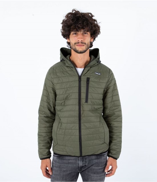 Hurley Balsam Quiltad Packable Jacket Khaki | 36295RIXD