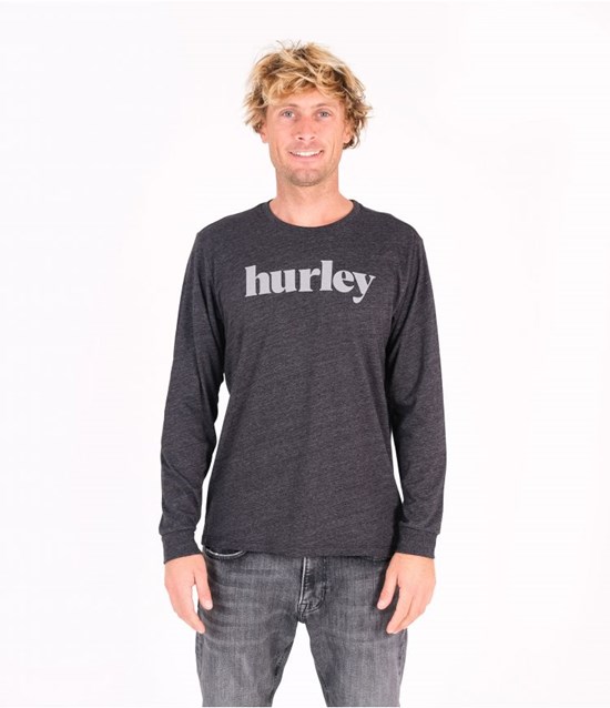 Hurley Everyday Pacific Lowers L/S Tee Tops And T-shirts Svarta | 16903QXVL