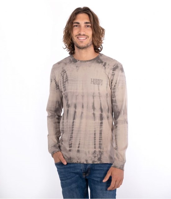 Hurley Everyday Washed+ Cambria L/S Tops And T-shirts Khaki | 16280WHUG