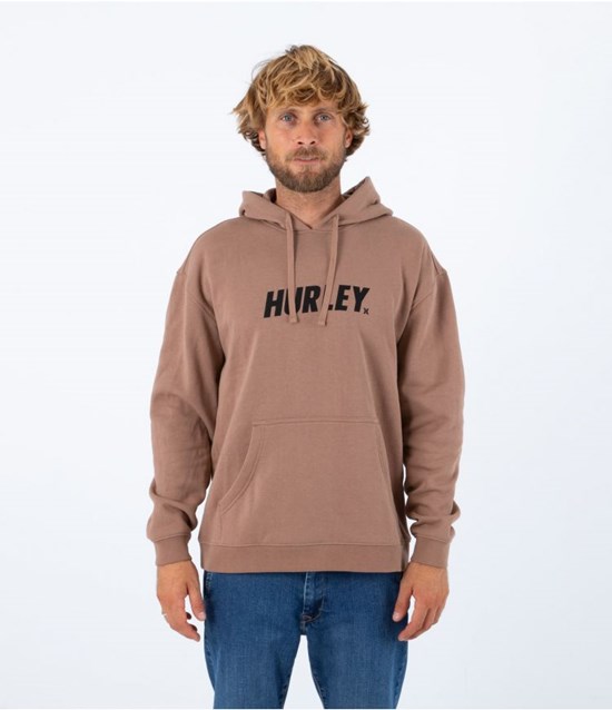 Hurley Hoodie Fastlane Solid Taupe Haze | 30942JEXI