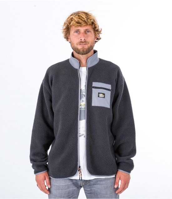 Hurley Jacket Sherpa Boulder Burrito Grå | 20689NEDQ