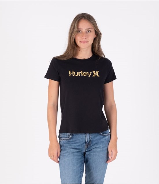 Hurley Oao Dots Klassiska Crew Tee Tops And T-shirts Caviar | 92517KLTX