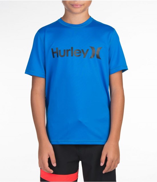 Hurley One & Only Rashguard S/S - Boys - Kids' Surf Tops Soar | 13605BDPX