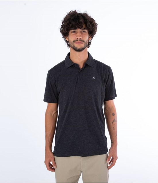 Hurley Polo Korta Sleeve Ace Vista Svarta | 25078RWAV