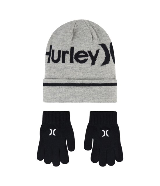 Hurley Set Beanie & Gloves Boy - Pom Grå | 87420QABF