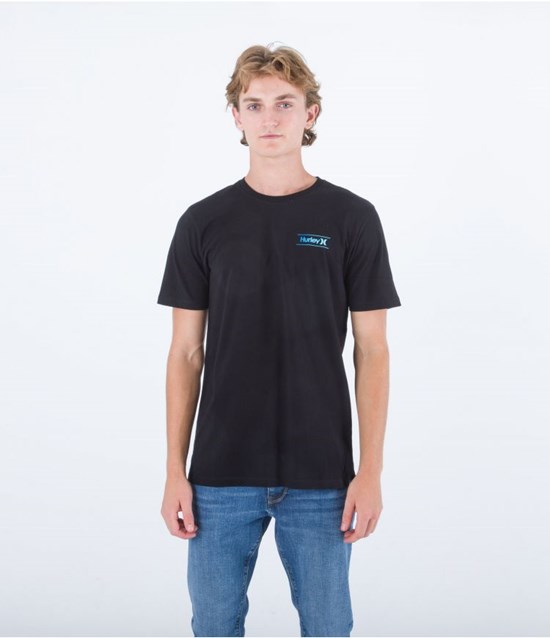 Hurley T-shirt Korta Sleeve Everyday O&o Slashed Svarta | 07521EKGH