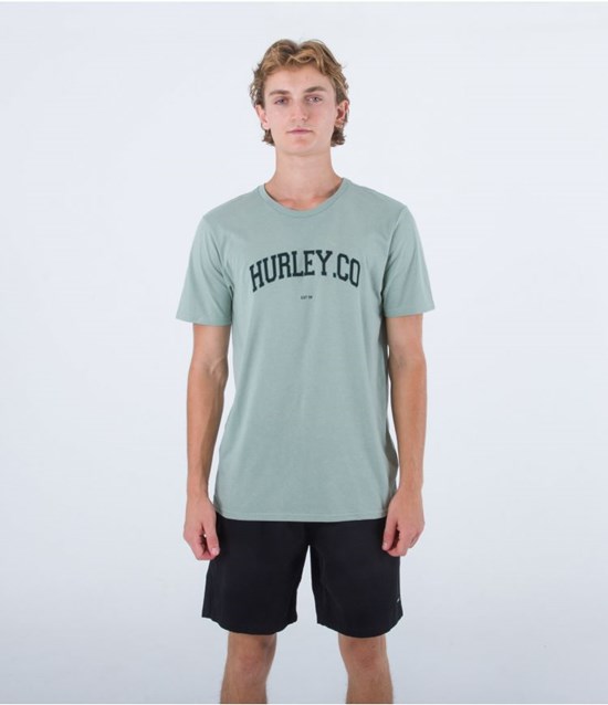 Hurley T-shirt Korta Sleeve H2o Dri Authentic Morning Spruce | 20769SKPH