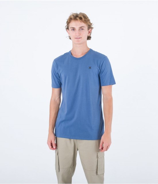 Hurley T-shirt Korta Sleeve H2o Dri Icon Blå | 41630VNEW