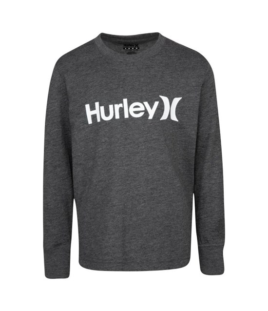 Hurley T-shirt Long Sleeve Boy - One & Only Charcoal Heather | 41632CZQD