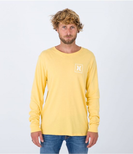 Hurley T-shirt Long Sleeve Everyday O&o Icon Buttersauce | 64031WZBN