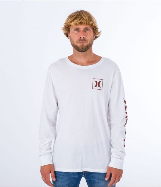 Hurley T-shirt Long Sleeve Everyday O&o Icon Vita | 74156RYCX