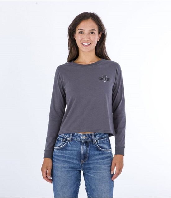 Hurley T-shirt Long Sleeve Oceancare Mona Caviar | 15486VBYF