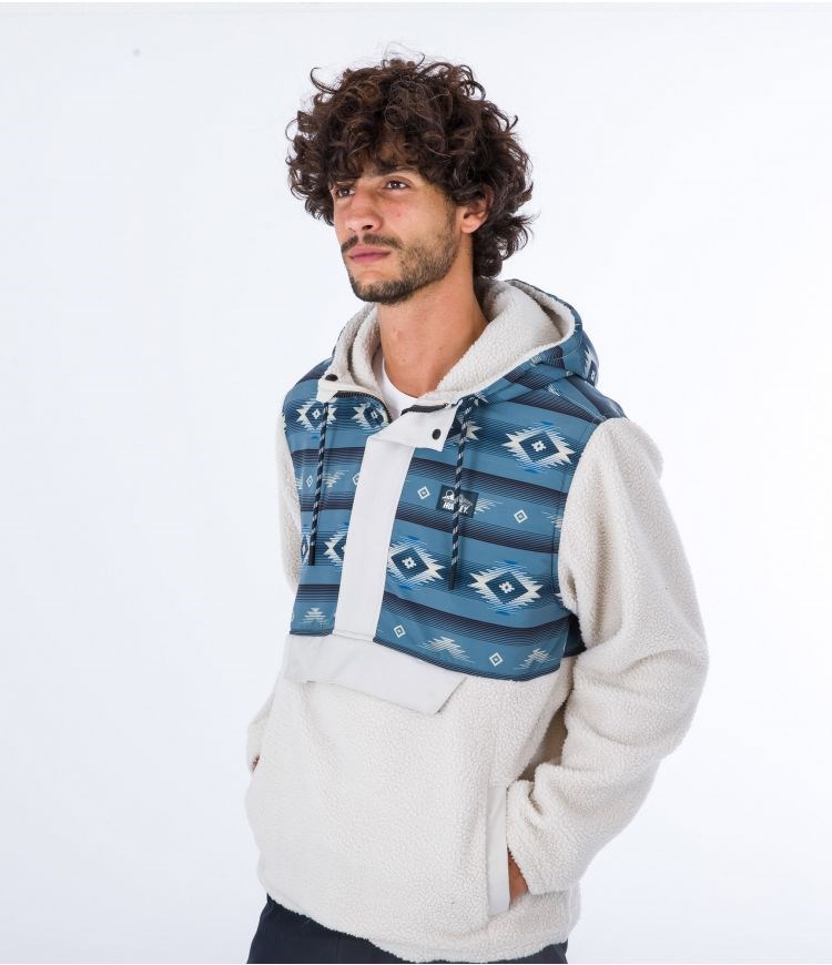 Hurley Anorak Polar Evergreen Burrito Anorak Bone | 35890KGVU