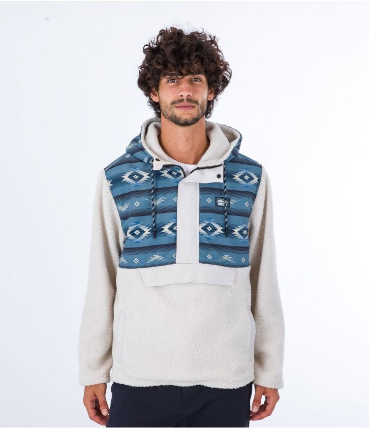 Hurley Anorak Polar Evergreen Burrito Anorak Bone | 35890KGVU