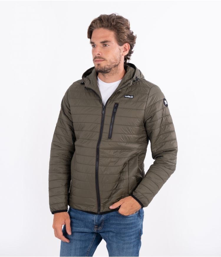 Hurley Balsam Quiltad Packable Jacket Khaki | 36295RIXD