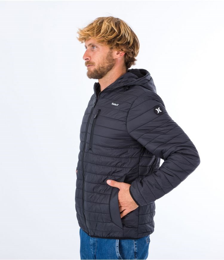 Hurley Balsam Quiltad Packable Jacket Svarta | 97418UJSB