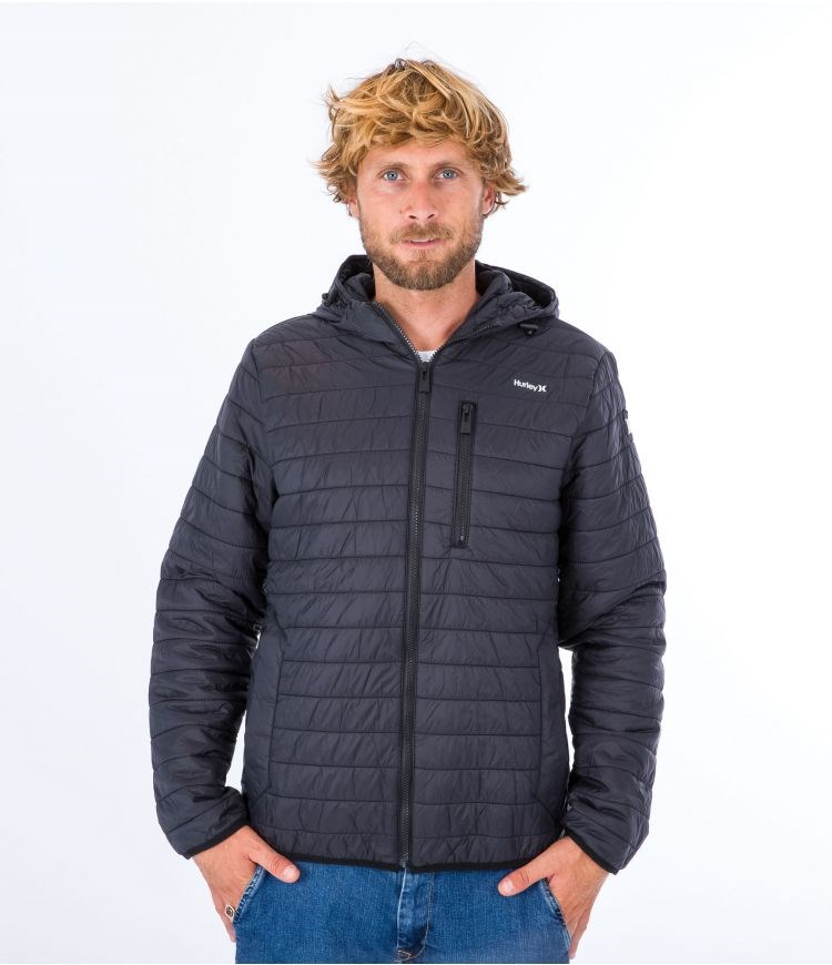 Hurley Balsam Quiltad Packable Jacket Svarta | 97418UJSB