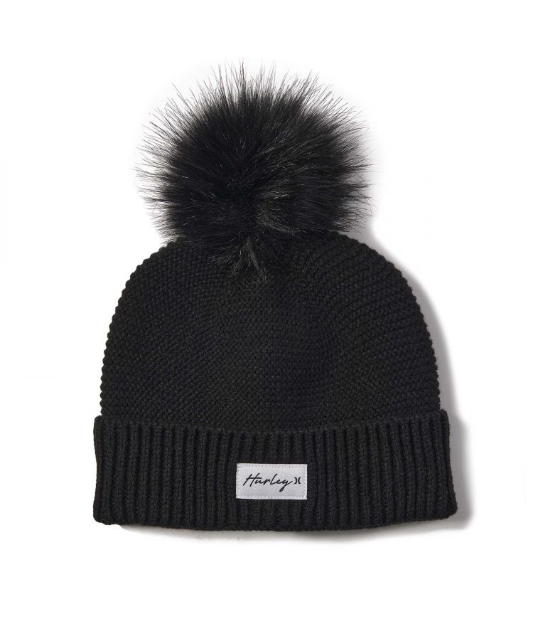 Hurley Beanie Pom Pom Candace Pom Svarta | 58916VRPM