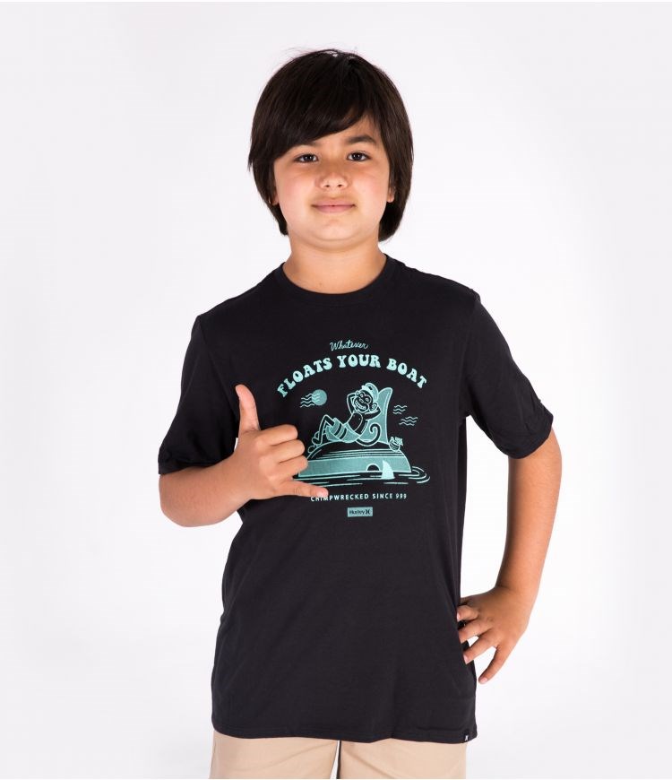 Hurley Chimwrecked Ss - Boys - Kids' Tops Svarta | 40389YASM