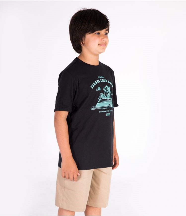 Hurley Chimwrecked Ss - Boys - Kids' Tops Svarta | 40389YASM