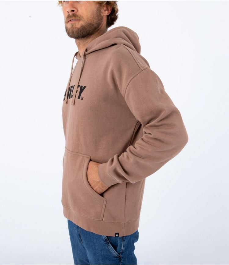 Hurley Hoodie Fastlane Solid Taupe Haze | 30942JEXI