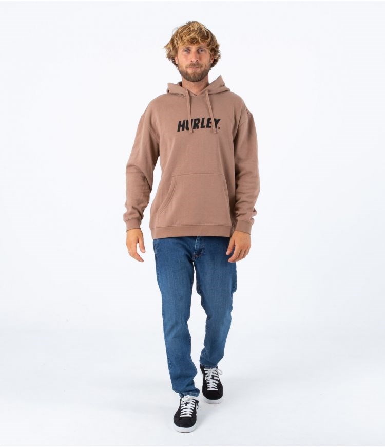 Hurley Hoodie Fastlane Solid Taupe Haze | 30942JEXI