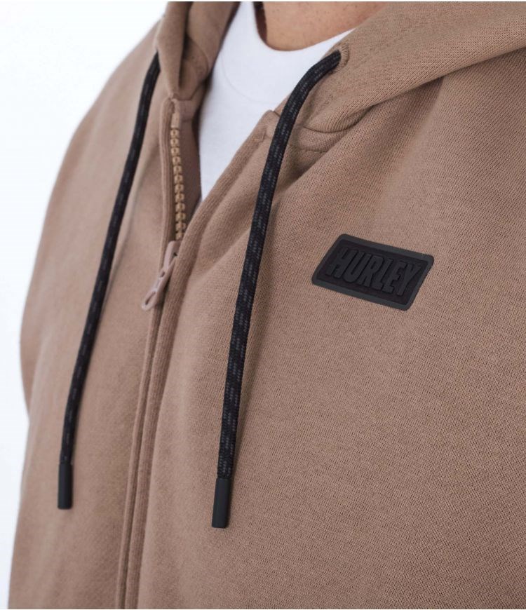 Hurley Hoodie Full Zip Baseline Taupe Haze | 65374NOFQ