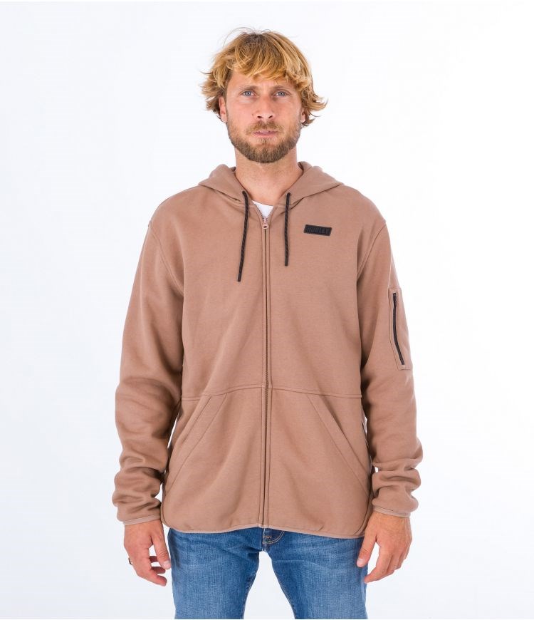 Hurley Hoodie Full Zip Baseline Taupe Haze | 65374NOFQ