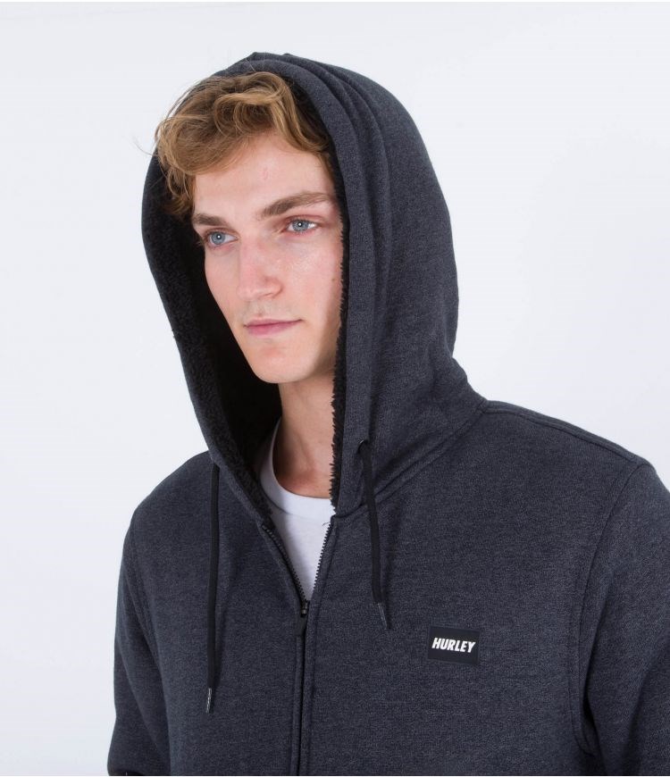 Hurley Hoodie Full Zip Fastlane Burrito Grå | 32480USPT