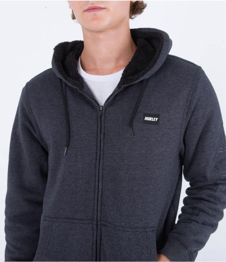 Hurley Hoodie Full Zip Fastlane Burrito Grå | 32480USPT