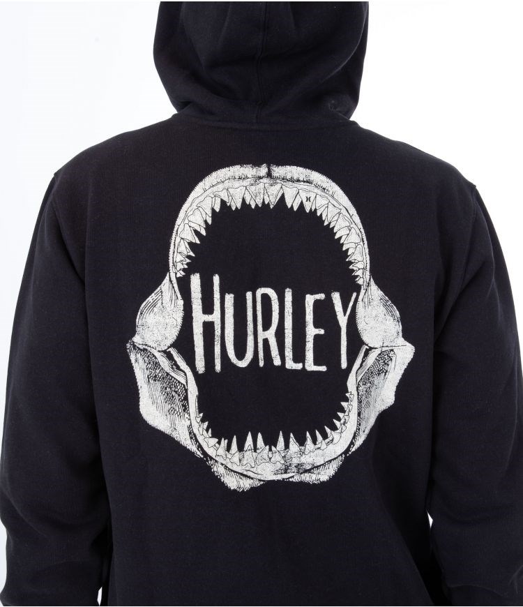 Hurley Hoodie Full Zip Oceancare Back Print Svarta | 82654AOBF