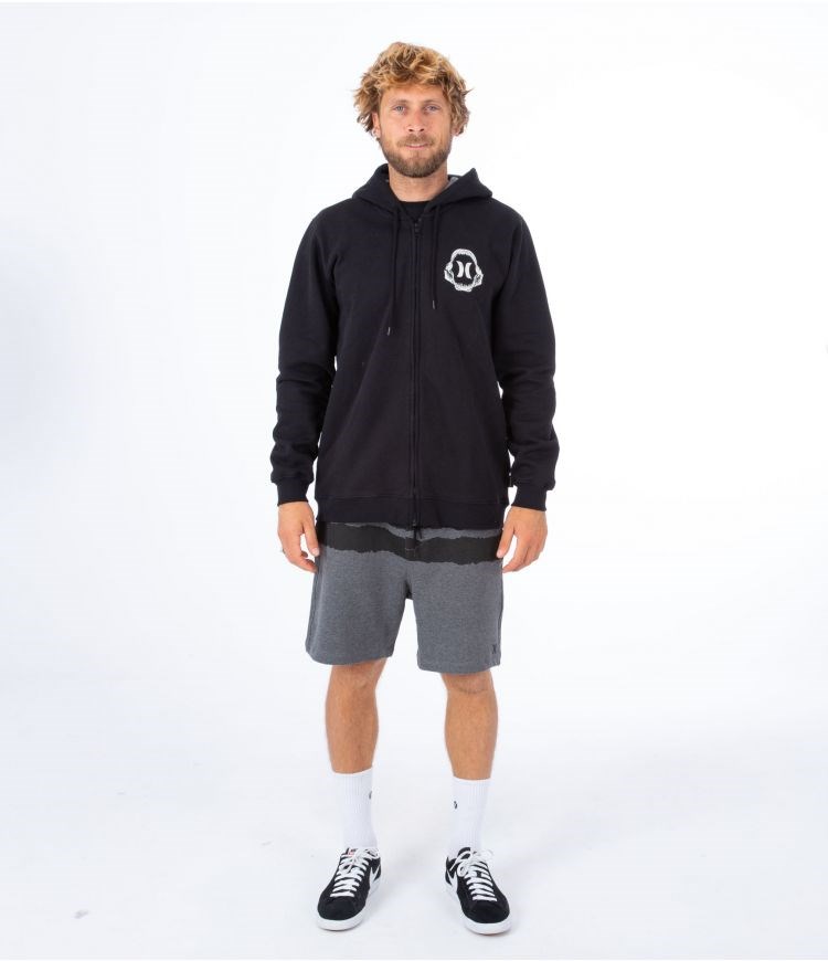 Hurley Hoodie Full Zip Oceancare Back Print Svarta | 82654AOBF