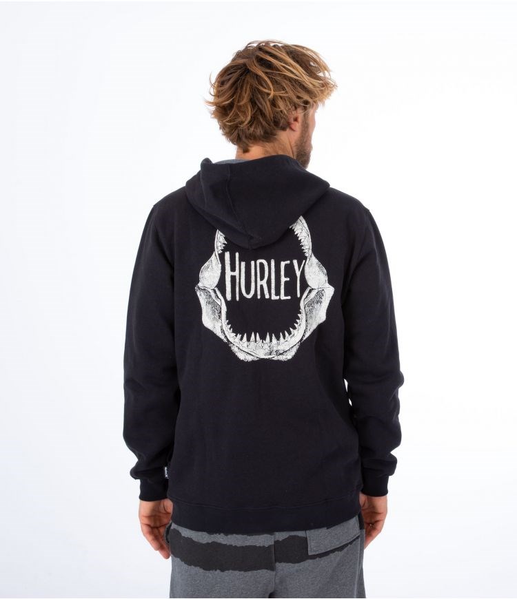 Hurley Hoodie Full Zip Oceancare Back Print Svarta | 82654AOBF