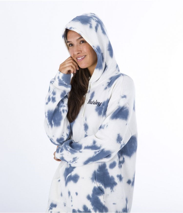 Hurley Hoodie Helan Vita Blå | 18765XUQI