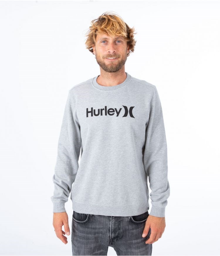 Hurley Hoodie Logo O&o Solid Crew Grå | 27981MORF