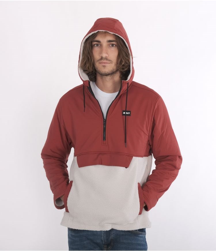 Hurley Hudson Burrrito Anorak Sweatshirts And Hoodies Redstone | 83256CZSP