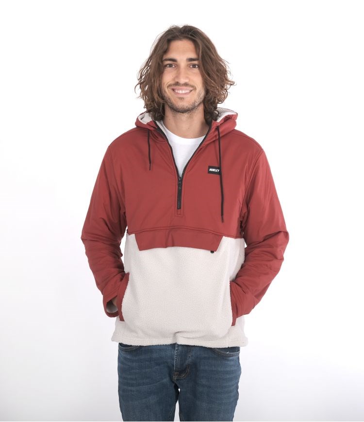 Hurley Hudson Burrrito Anorak Sweatshirts And Hoodies Redstone | 83256CZSP