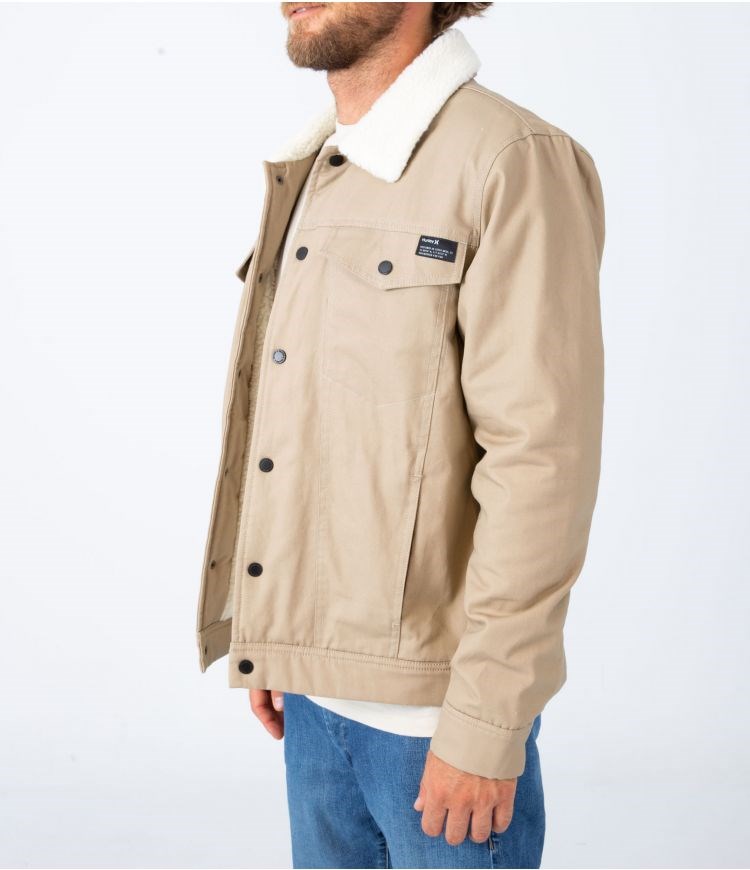 Hurley Jacket Roy Trucker Khaki | 59714FAQP