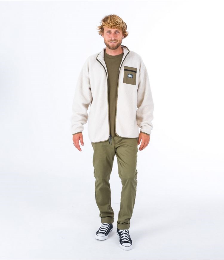 Hurley Jacket Sherpa Boulder Burrito Bone | 14568CYSW