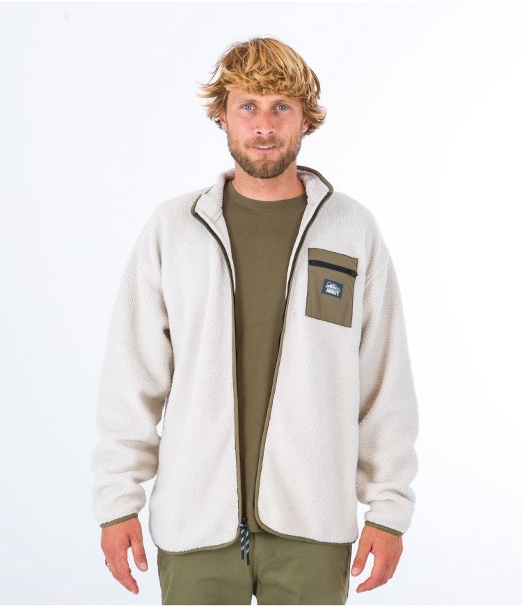 Hurley Jacket Sherpa Boulder Burrito Bone | 14568CYSW