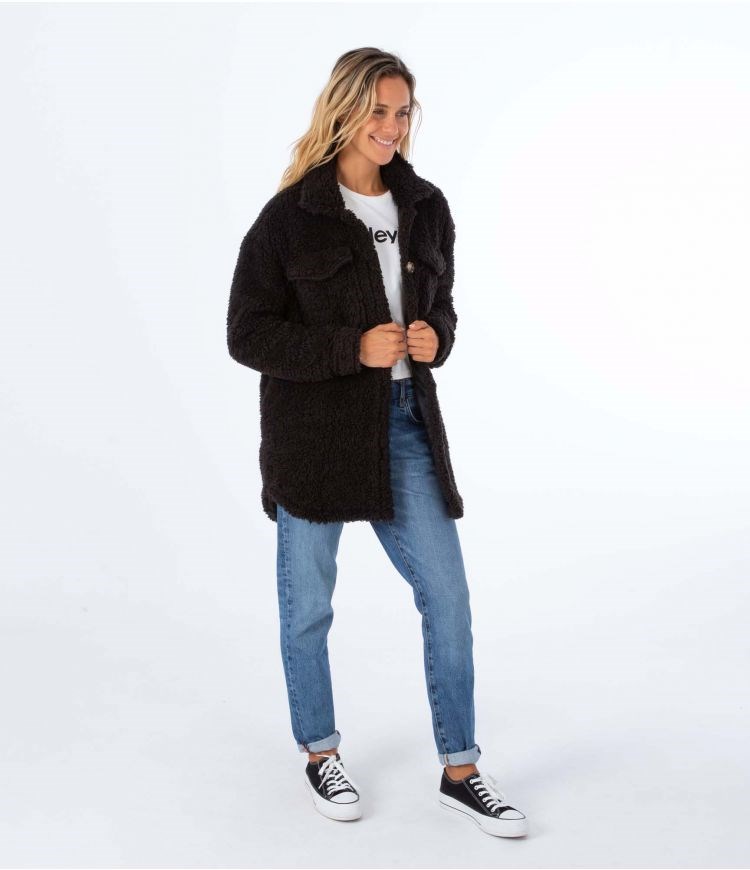 Hurley Jacket Sherpa Svarta | 12903ZTFK