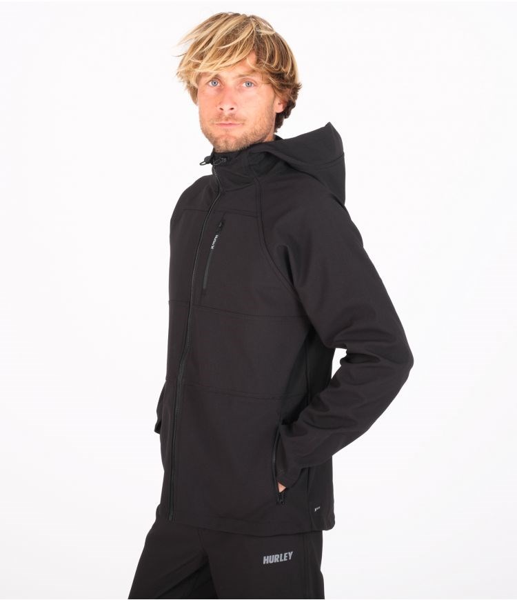 Hurley Jacket With Zip Heat Elite Svarta | 92370TJBP