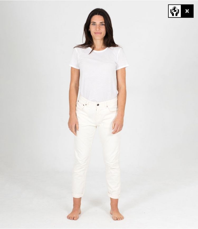 Hurley Laney Mom Oceancare Denim Pant Bottoms Vita | 30829YUFR