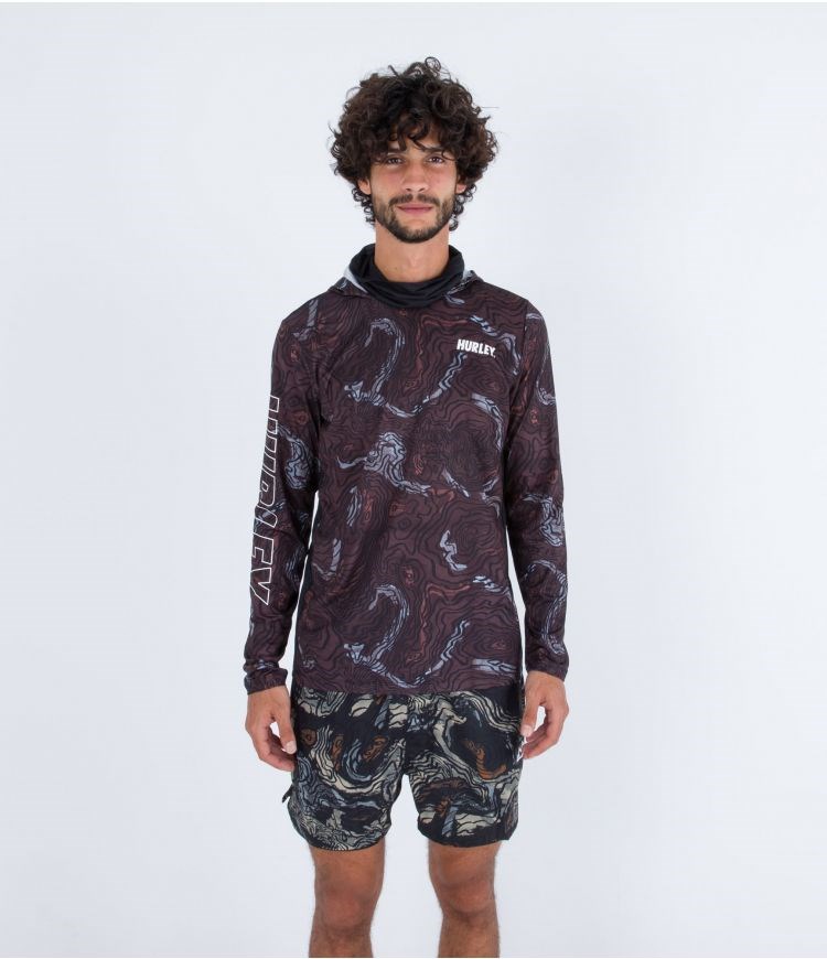 Hurley Lycra Long Sleeve H2o-dri Atticus Moab Upf Svarta | 48517BOGZ