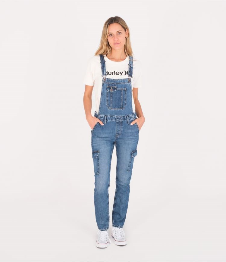 Hurley Oceancare Denim Dungaree Bottoms Blå | 40578YKGD