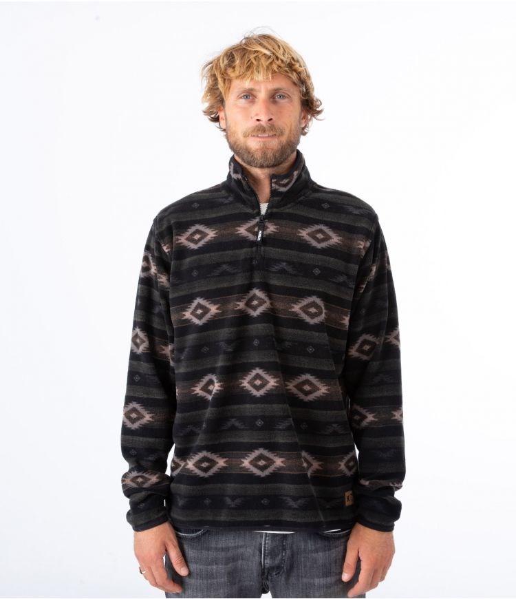 Hurley Polar 1/4 Zip Mesa Windchill Svarta | 65302BCUD