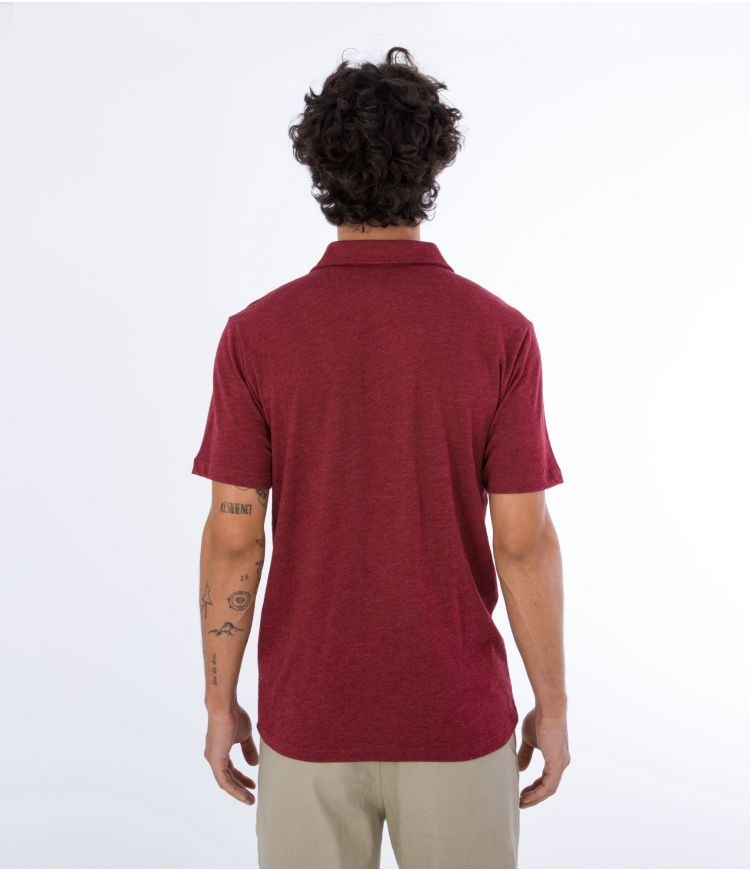 Hurley Polo Korta Sleeve Ace Vista Röda | 68129RDWA