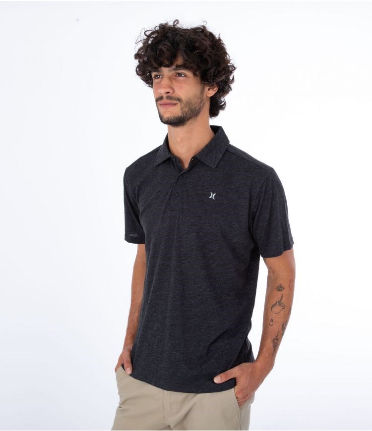 Hurley Polo Korta Sleeve Ace Vista Svarta | 25078RWAV