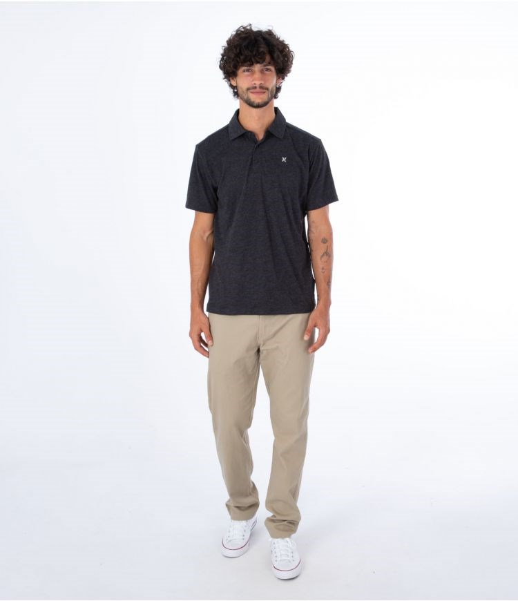 Hurley Polo Korta Sleeve Ace Vista Svarta | 25078RWAV