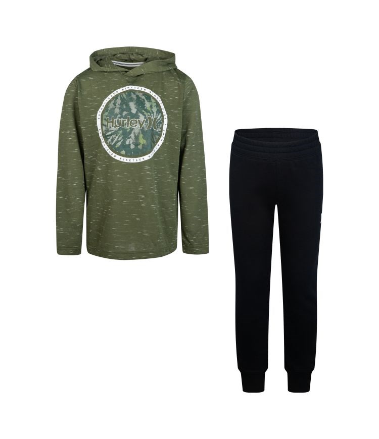 Hurley Set Hoodie & Jogger Boy - Cloud Slub Army | 97438WEQI